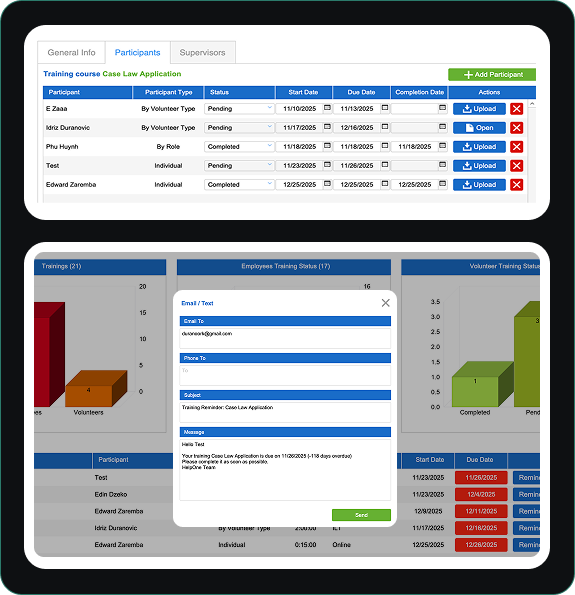 Participant Management Dashboard